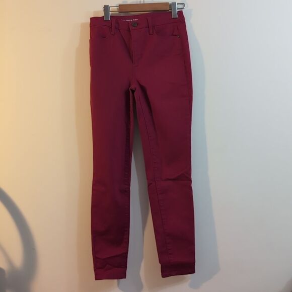 Talbots DENIM slim stretchy jeans, JEGGING - CLASSIC RED size 2 - Picture 5 of 8